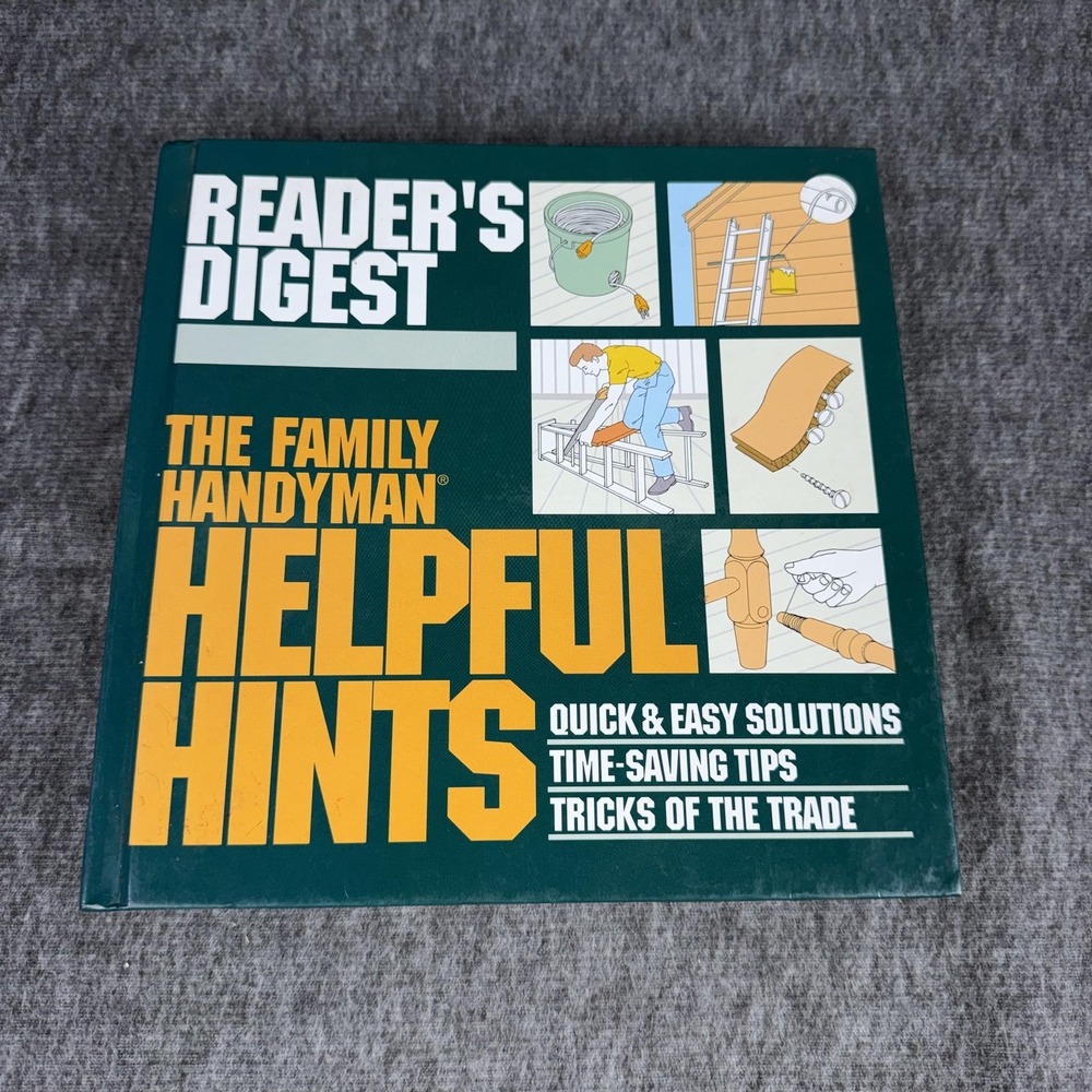 Vintage Family Handyman Helpful Hints Reader's Digest Green HC 1995 DIY Home
